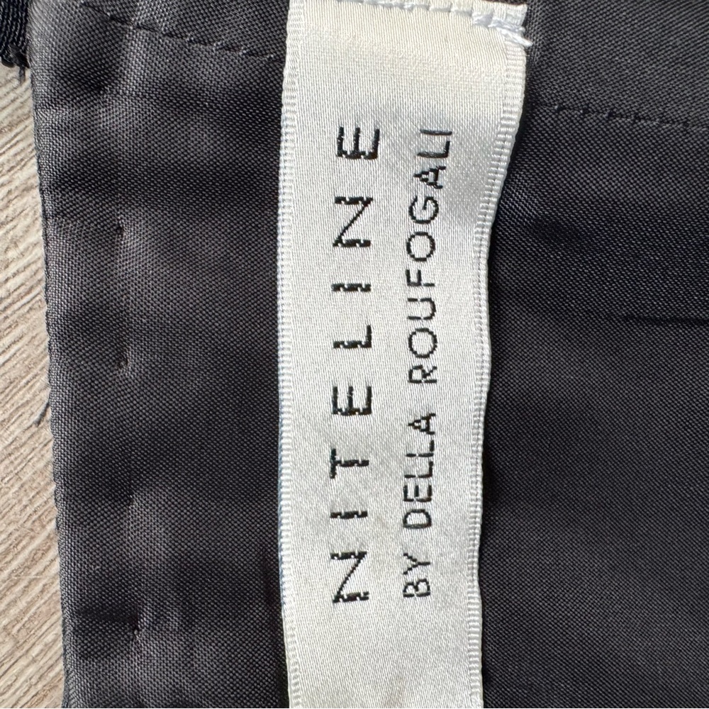 Niteline by Della Roufogali Black Cocktail Prom Dress Embroidered Sz 6 - Picture 8 of 12